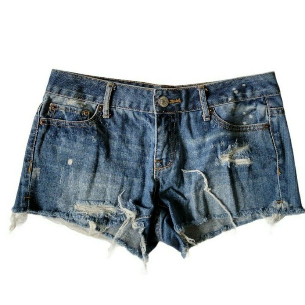 Aeropostale Denim Daisy Duke Distressed Je…